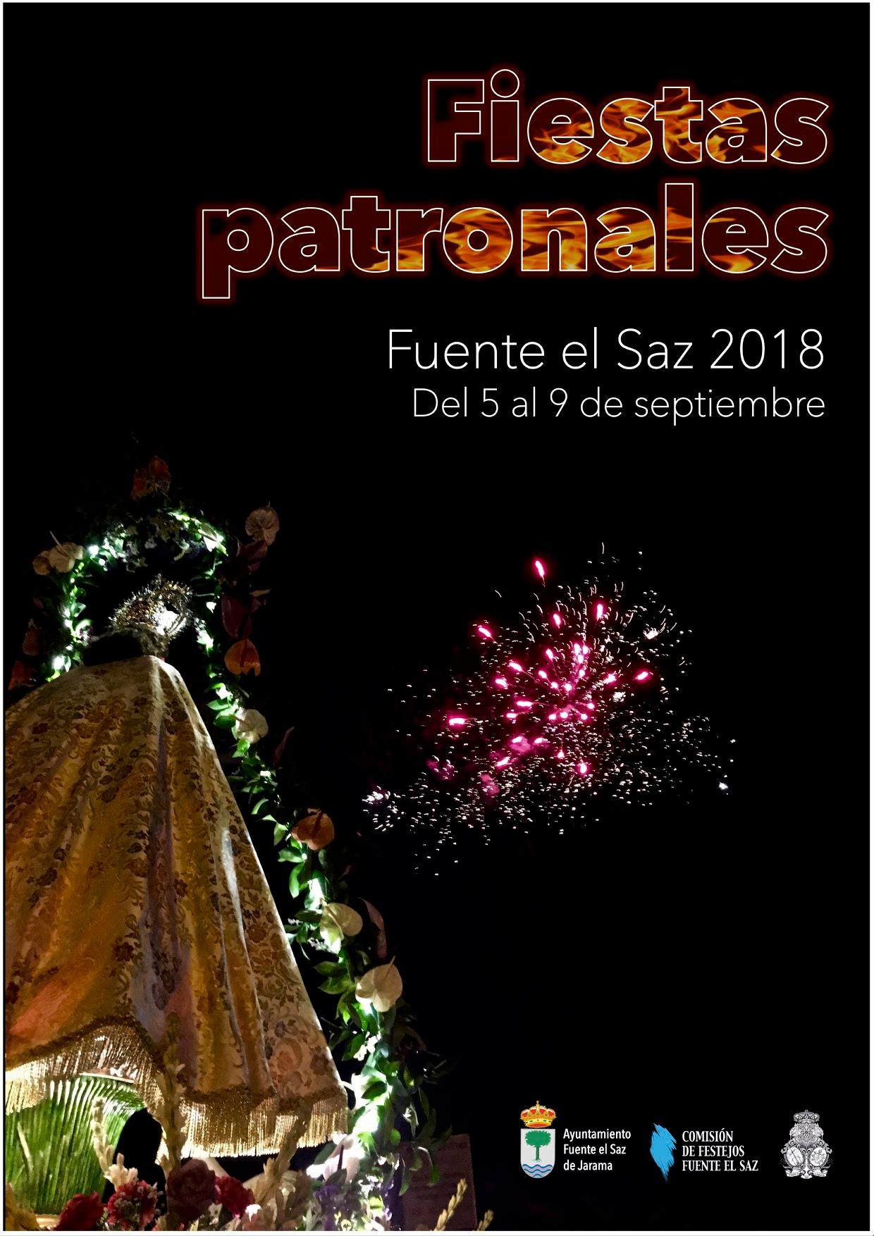 Fiestas patronales en honor a la Virgen de la Cigüeñuela y el Santísimo Cristo de la Misericordia 2018 Fuente el Saz de Jarama
